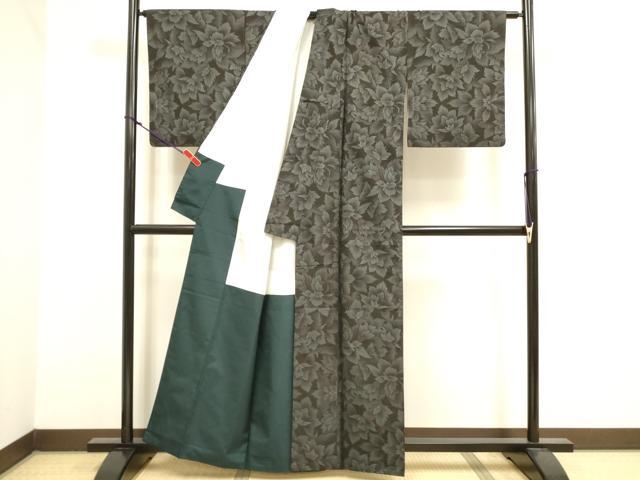 平和屋着物●本場大島紬 9マルキ 草花文 正絹 逸品 DABK2078op