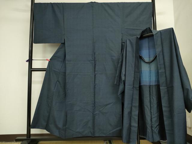 平和屋着物●男性 本場大島紬 アンサンブル 100亀甲 総詰め 正絹 逸品 DABK2060op