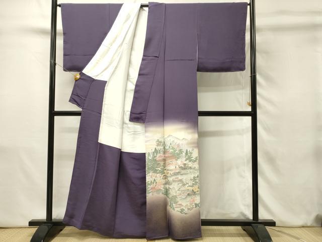 平和屋着物■豪華色留袖 寿光織 伊勢物語 暈し染め 金糸 正絹 逸品 DABJ5636qp