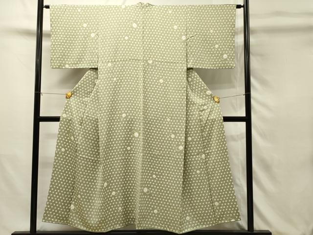 平和屋着物■上質な小紋 総絞り 亀甲文 正絹 逸品 DABJ5639qp