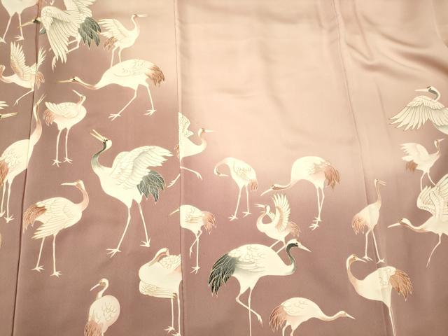 平和屋着物■豪華色留袖 作家物 駒刺繍 群鶴 暈し染め 金彩 正絹 逸品 CABM0842oy