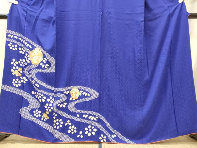 平和屋着物■訪問着 絞り 刺繍 陶器舞花文 正絹 逸品 CABM0886oy