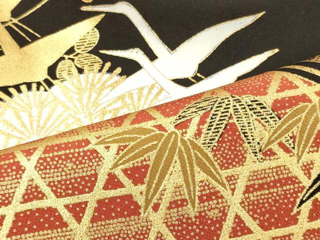 平和屋着物■豪華黒留袖 駒刺繍 籬飛鶴松文 金銀彩 正絹 逸品 CABM0882oy