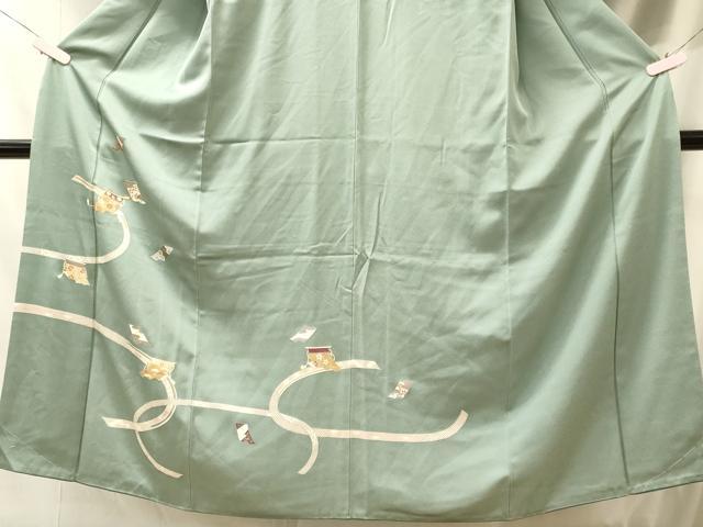 平和屋着物■訪問着 几帳花松文 金彩 正絹 逸品 CABM0863oy