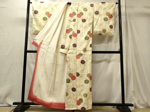 平和屋着物■上質な小紋 枝椿 金彩 正絹 逸品 CABM0885oy
