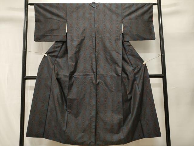 平和屋着物■本場大島紬 亀甲文 正絹 逸品 CABL3959ev
