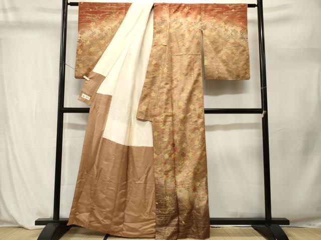 平和屋着物■訪問着 刺繍 流水枝垂れ桜文 暈し染め 金彩 やまと誂製 正絹 逸品 CABM1201ev