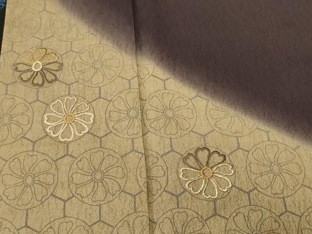 平和屋着物■訪問着 亀甲花丸文 暈し染め 金糸 正絹 逸品 CABM1241ev