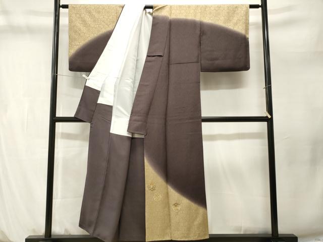 平和屋着物■訪問着 亀甲花丸文 暈し染め 金糸 正絹 逸品 CABM1241ev