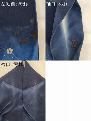 平和屋着物■訪問着 駒刺繍 草花文 暈し染め 金彩 正絹 逸品 AABM0392ja