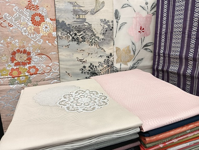 平和屋着物■夏物 名古屋帯 絽 紗 まとめて 50点 鳥 風景 花柄 正倉院 羅 絽綴れ 波筬織 本場筑前博多織 献上 未使用品有 全て正絹 mmm1494