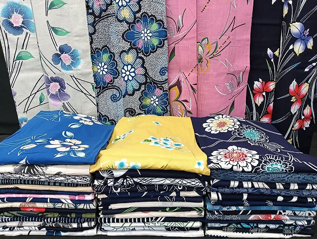 平和屋着物■浴衣 まとめて 45点 蝶 紫陽花 菖蒲 花柄 注ぎ染め など 着用可能多数 未使用品あり mmm1498