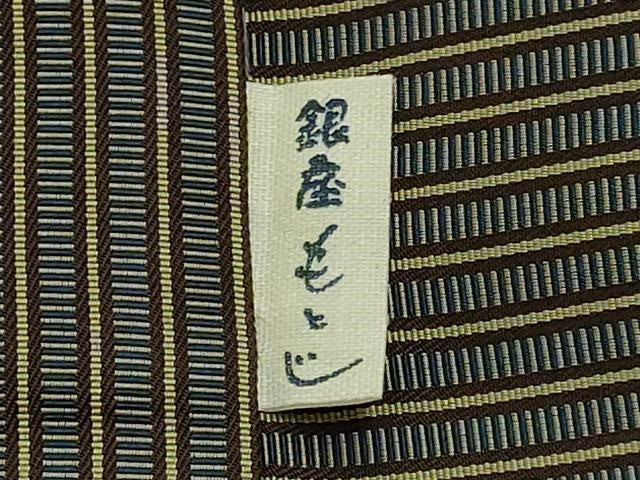 平和屋本店●極上 銀座もとじ 男性 馬乗り袴 縞 たとう紙付き 逸品 DZAC0177kh6
