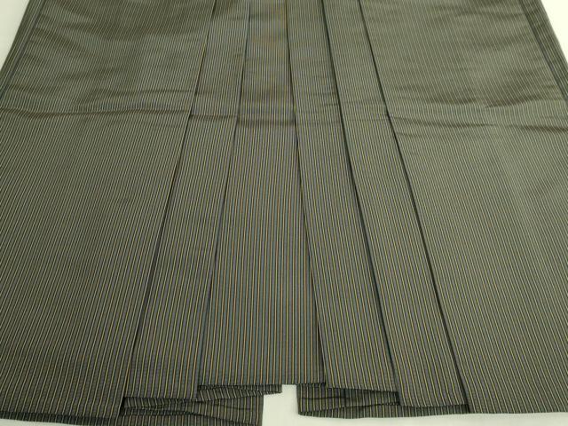 平和屋本店●極上 銀座もとじ 男性 馬乗り袴 縞 たとう紙付き 逸品 DZAC0177kh6