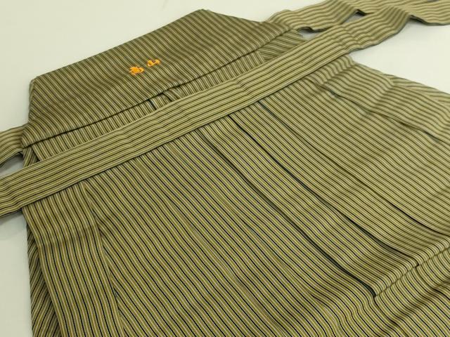 平和屋本店*極上 夏物 男性 人間国宝 甲田綏郎 精好仙台平 行灯袴 縦絽 縞 逸品 DZAC0179kh6