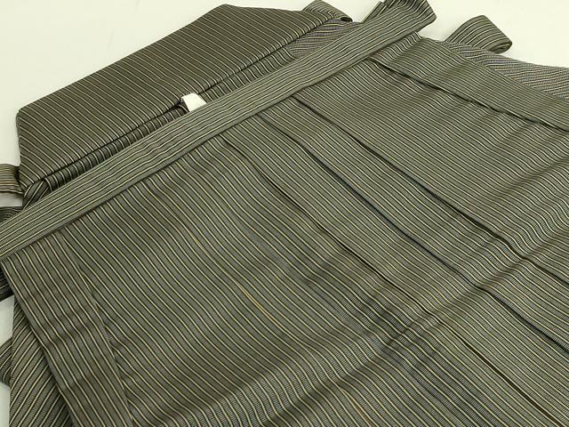 平和屋本店●極上 銀座もとじ 男性 馬乗り袴 縞 たとう紙付き 逸品 DZAC0177kh6