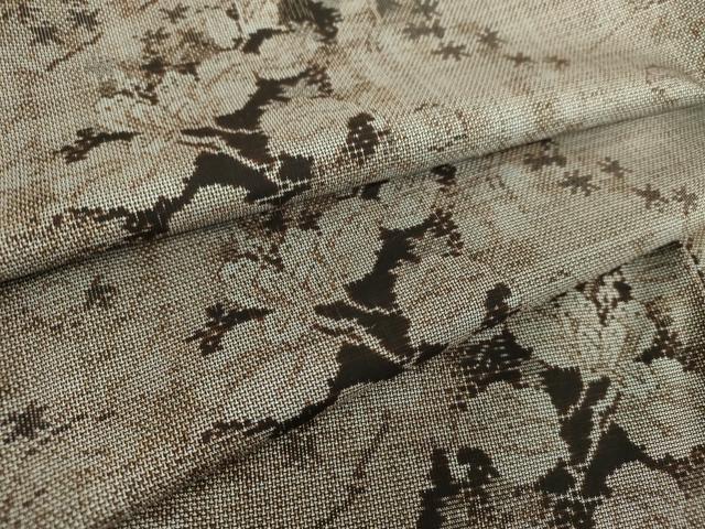 平和屋着物●本場大島紬 9マルキ 枝花文 正絹 逸品 DABJ8228ps