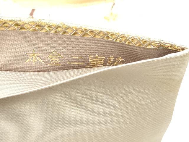 平和屋本店▼六通柄袋帯 唐織 流水丸文小袖 本金二重箔 正絹 逸品 DABJ6279sf