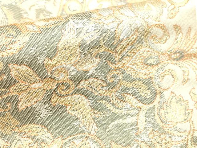 平和屋本店▼六通柄 本袋帯 狩猟文 純金箔24K 正絹 逸品 DABJ6306sf