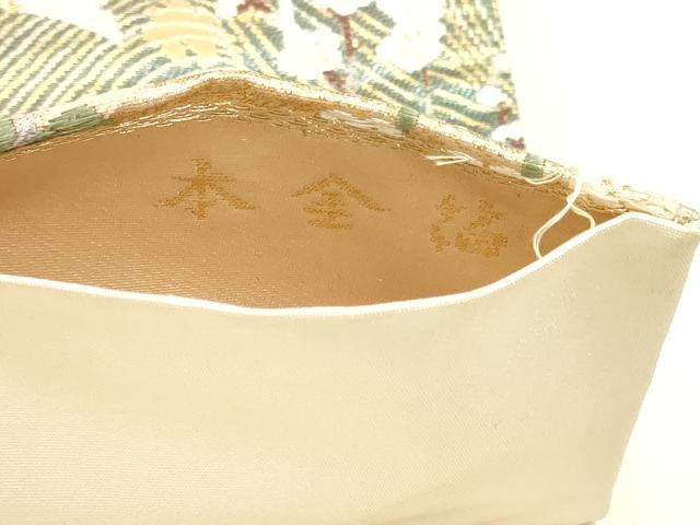 平和屋本店▼六通柄袋帯 唐織 九百錦 京八景 本金箔 正絹 逸品 DABJ6346sf