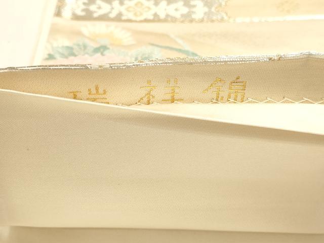 平和屋本店▼六通柄袋帯 唐織 瑞祥錦 地紙花車文 純金二重箔 正絹 逸品 DABJ6338sf