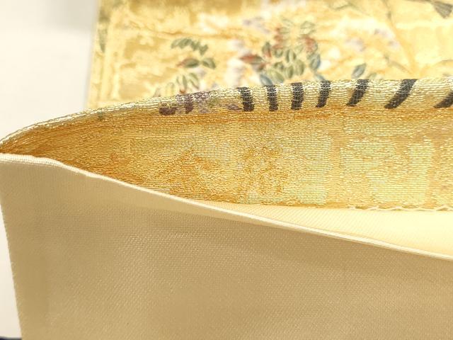 平和屋本店▼六通柄袋帯 唐織 琳派絢爛豊麗紋 本金箔 正絹 逸品 DABJ6347sf