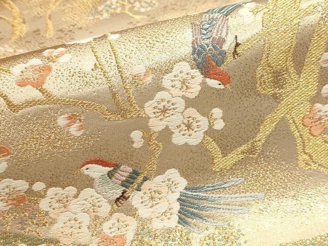 平和屋本店▼六通柄袋帯 唐織 九百錦 宴舞花鳥文 本金貮重箔 正絹 逸品DABJ6399sf
