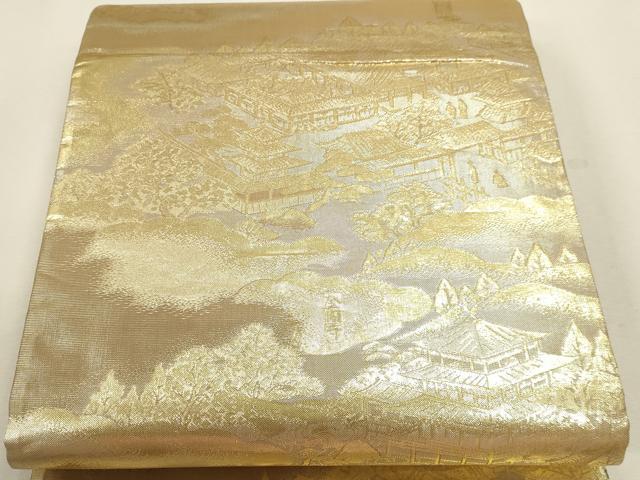 平和屋本店▼両方向両面 全通柄袋帯 唐織 千年の息吹 本金箔 正絹 逸品 DABJ6414sf