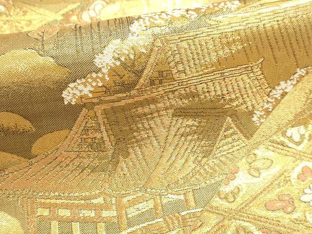 平和屋本店▼両方向両面 全通柄袋帯 唐織 千年の息吹 本金箔 正絹 逸品 DABJ6414sf