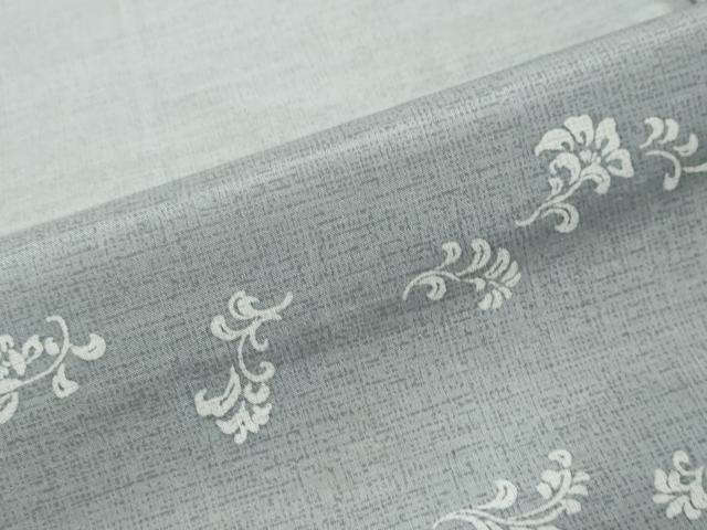 平和屋着物●本場縞大島紬 訪問着 更紗洋花文 暈し染め 反端付き 正絹 逸品 DABK0185ud