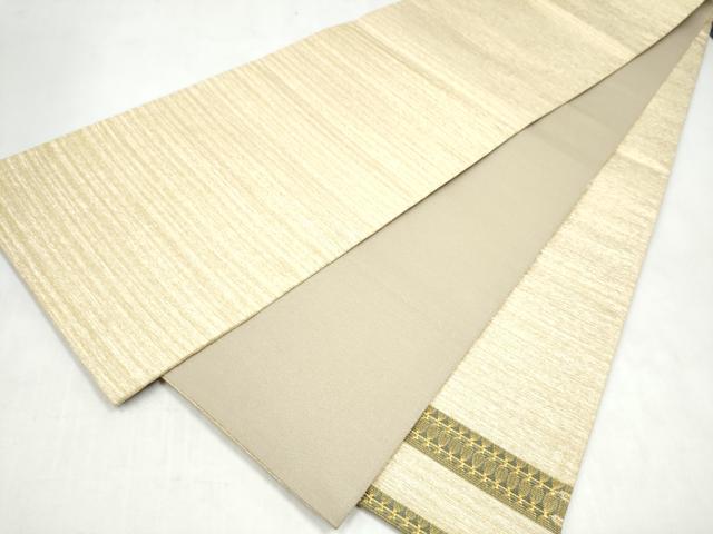 平和屋着物●太鼓柄袋帯 もじり織 横段文 金糸 正絹 逸品 CABM6241hy