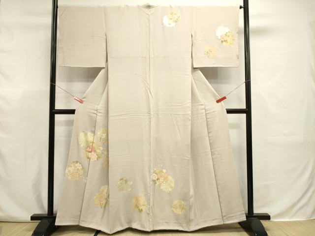 平和屋着物■訪問着 草花文 金彩 正絹 逸品 DABJ9340ya