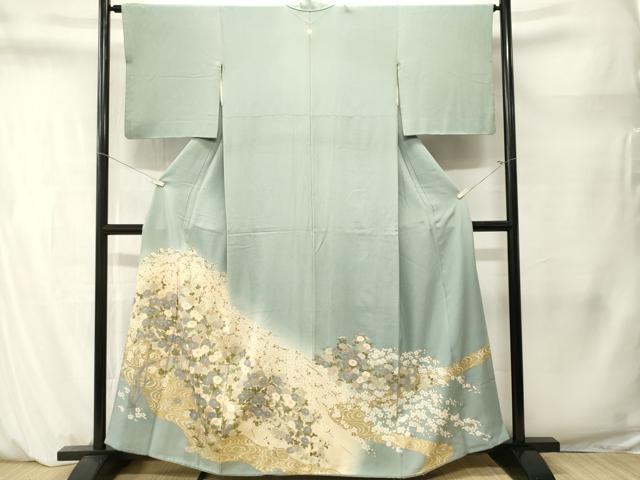 平和屋着物■豪華色留袖 流水え菊梅文 正絹 逸品 CABM1490ev