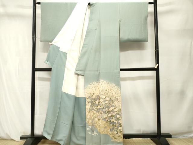 平和屋着物■豪華色留袖 流水え菊梅文 正絹 逸品 CABM1490ev