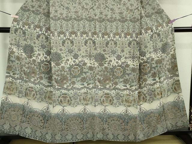 平和屋本店●極上 中国三大刺繍 スワトウ刺繍 汕頭刺繍 訪問着 鳳凰正倉院花蝶文 暈し染め 金糸 ますいわ屋扱い 逸品 DZAB6324kh6