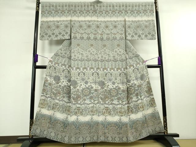 平和屋本店●極上 中国三大刺繍 スワトウ刺繍 汕頭刺繍 訪問着 鳳凰正倉院花蝶文 暈し染め 金糸 ますいわ屋扱い 逸品 DZAB6324kh6