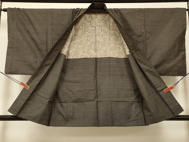 平和屋着物■男性 紬 アンサンブル 亀甲柄 正絹 逸品 DABJ9349ya