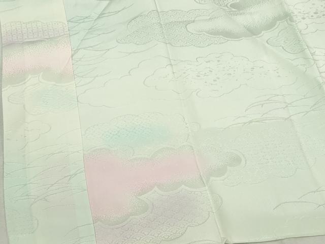 平和屋着物■長襦袢 袷 雪重ね文 暈し染め 正絹 逸品 DABK1337cd