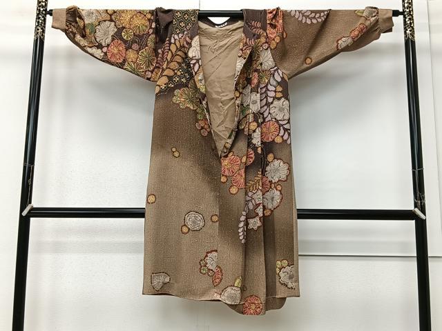 平和屋着物#創作和装コート ワンピース 辻が花 正絹 逸品 CABM6430ua