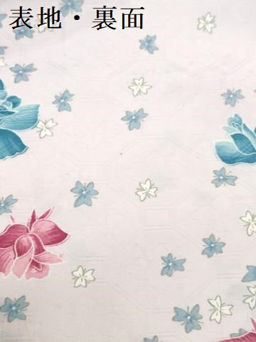 平和屋着物▼小紋 反物 着尺 薔薇 バラ 洗える着物 未使用 DABK3610zy