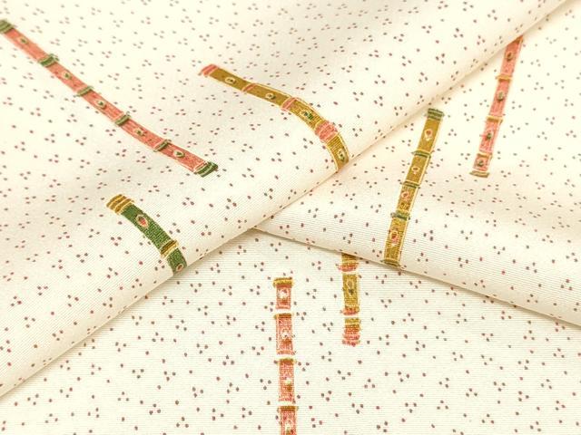 平和屋着物▼江戸小紋 反物 着尺 作家物 笛 逸品 DABK3678zy