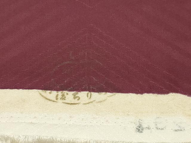 平和屋着物▼羽織・コート 反物 羽尺 地紋お越し 菱松葉文 逸品 未使用 DABK3710zy