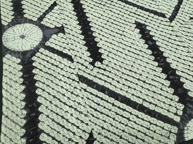 平和屋着物∴夏物 浴衣 有松鳴海絞り 幾何学文 綿 逸品 DABK1350cd