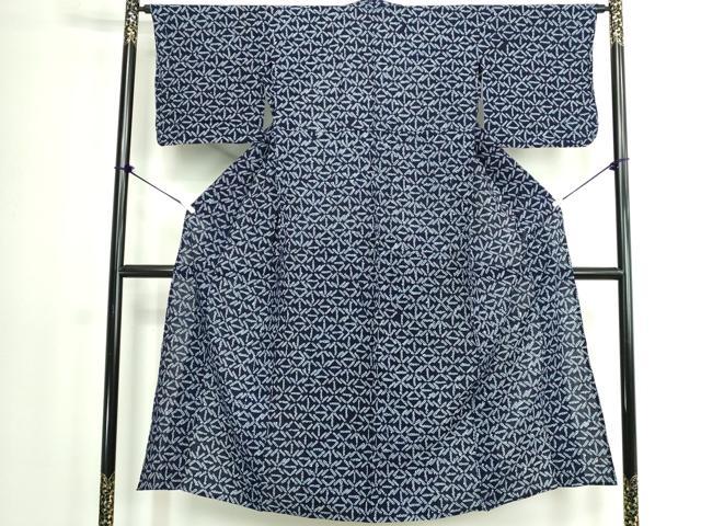 平和屋着物∴夏物 浴衣 有松鳴海絞り 抽象文様 綿 逸品 DABK1366cd