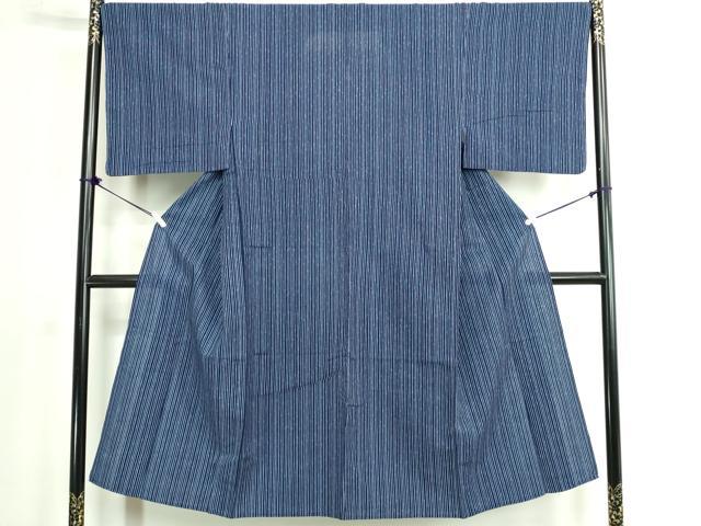 平和屋着物∴夏物 男性 浴衣 両面染 手縫い 間道 綿 逸品 DABK1377cd
