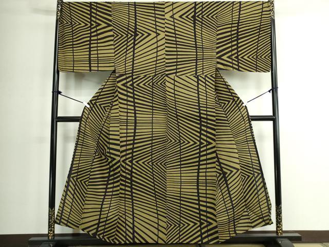 平和屋着物∴夏物 男性 ファッションデザイナー コシノジュンコ 浴衣 注染 手縫い 幾何学文 綿 逸品 DABK1381cd