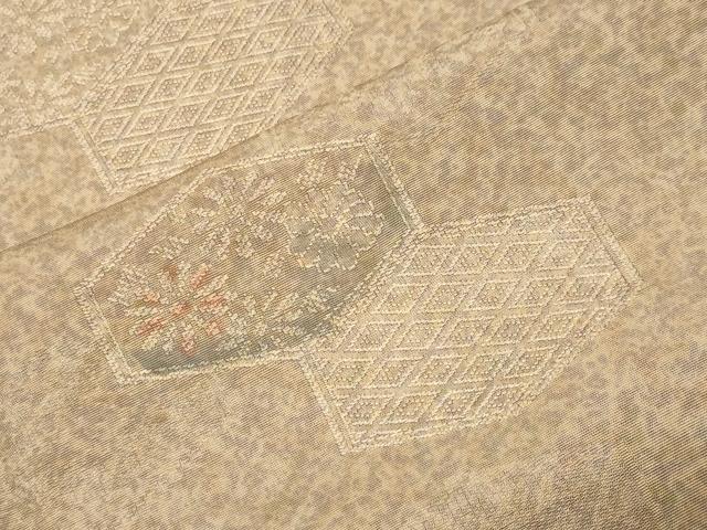 平和屋着物●上質な小紋 地紋起こし 亀甲花文 正絹 逸品 CABM4987gh