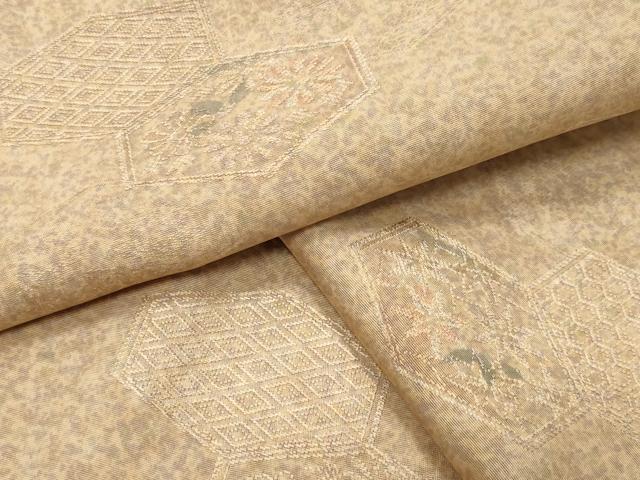 平和屋着物●上質な小紋 地紋起こし 亀甲花文 正絹 逸品 CABM4987gh