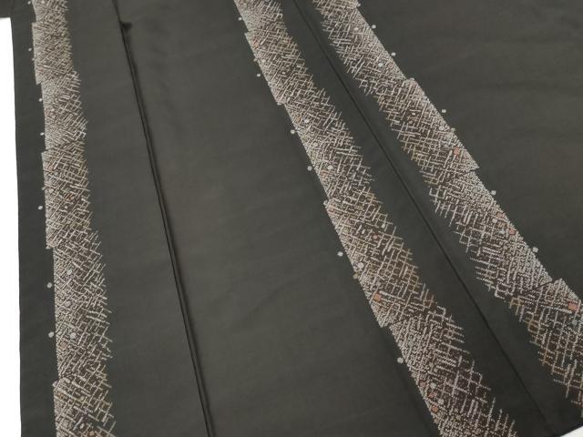 平和屋着物●本場大島紬 9マルキ 抽象文様 正絹 逸品 DABK0460ud