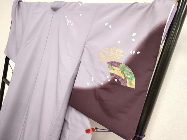 平和屋本店●お引きずり・お引き摺り 訪問着 和装 舞台 舞妓 芸妓 芸者 衣装 地紙枝松文 金彩 DABK1437cd